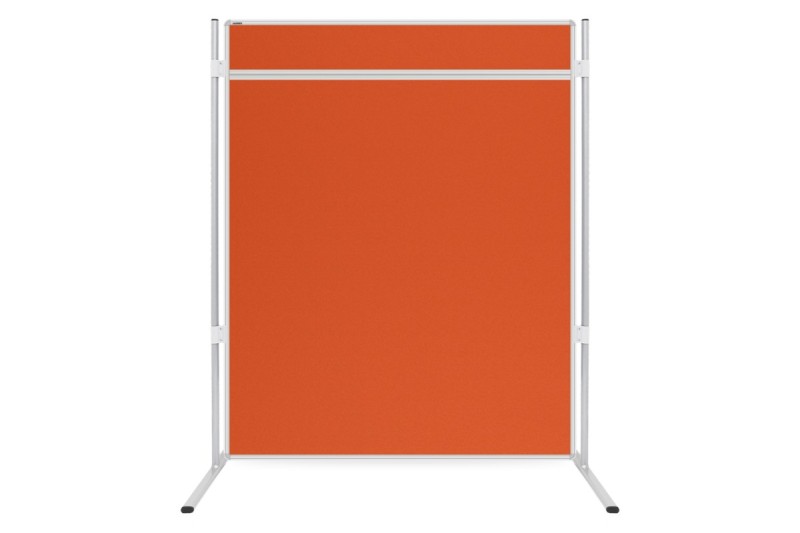Textilní paraván s lištou pro příslušenství oranžový Akustická oboustranná textilní paravánová nástěnka ekoTAB oranžová 120x150. #1