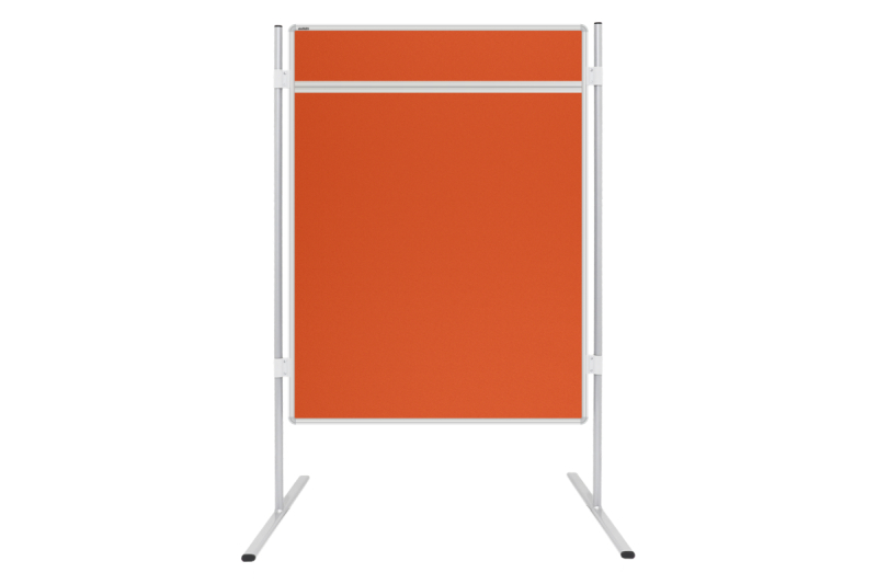 Textilní paraván s lištou pro příslušenství oranžový Akustická oboustranná textilní paravánová nástěnka ekoTAB oranžová 90x120. #1