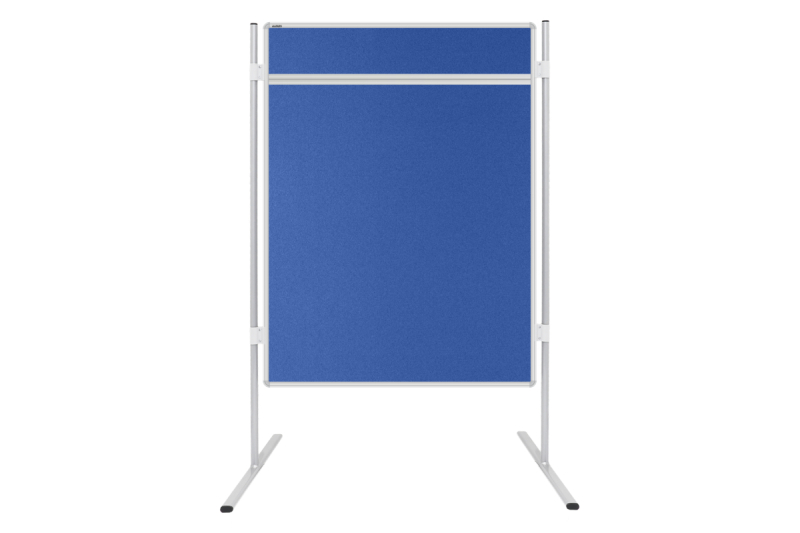 Textilní paraván s lištou pro příslušenství královsky modrý Akustická oboustranná textilní paravánová nástěnka ekoTAB královsky modrá 90x120. #1