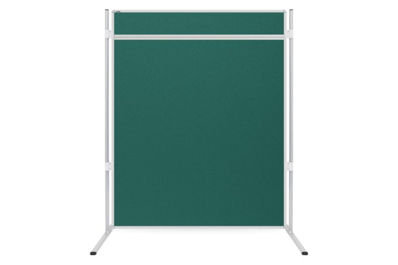 Textilní paraván s lištou pro příslušenství zelený Akustická oboustranná textilní paravánová nástěnka ekoTAB zelená 120x150. #1