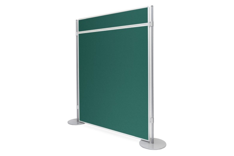 Textilní paraván s lištou pro příslušenství zelený Akustická oboustranná textilní paravánová nástěnka ekoTAB zelená 90x120. #2
