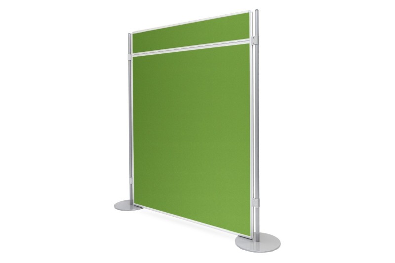 Textilní paraván s lištou pro příslušenství jarní zelený Akustická oboustranná textilní paravánová nástěnka ekoTAB jarní zelená 90x120. #2
