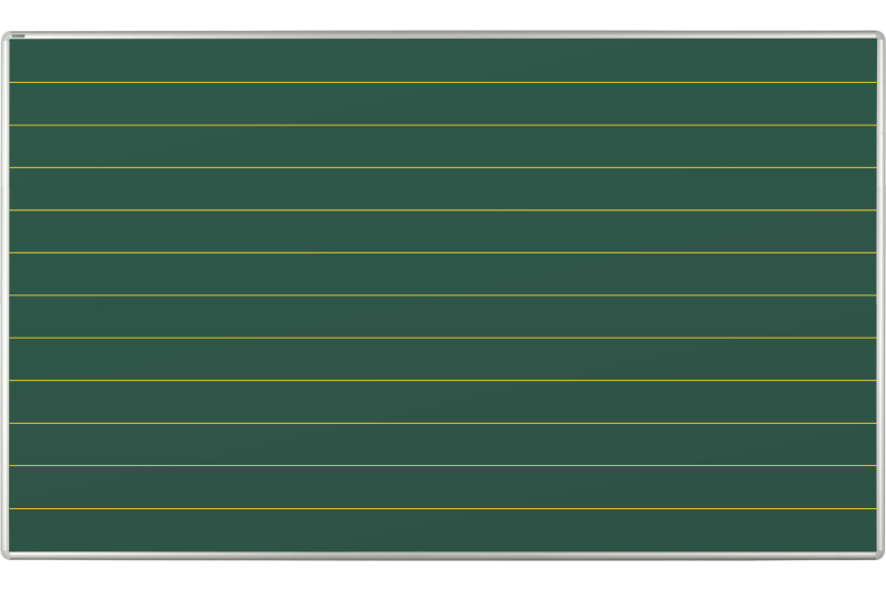 Keramická křídová tabule ŠKOL K - linky 100 mm Zelená magnetická tabule na křídy s linkami 100 mm ekoTAB 200x120. #1