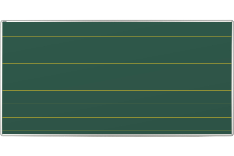 Keramická křídová tabule ŠKOL K - linky 120 mm Zelená magnetická tabule na křídy s linkami 120 mm ekoTAB 200x100. #1