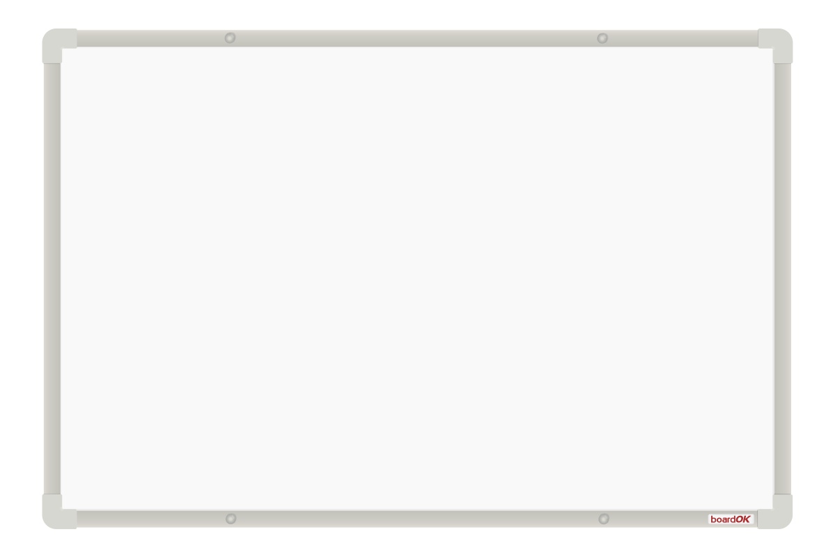 Keramická tabule na fixy se stříbrným rámem Bílá magnetická tabule na zeď boardOK 60x90. #1