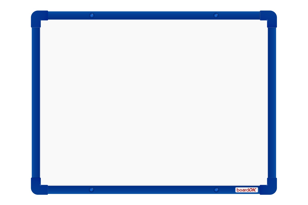 Lakovaná tabule na fixy s modrým rámem