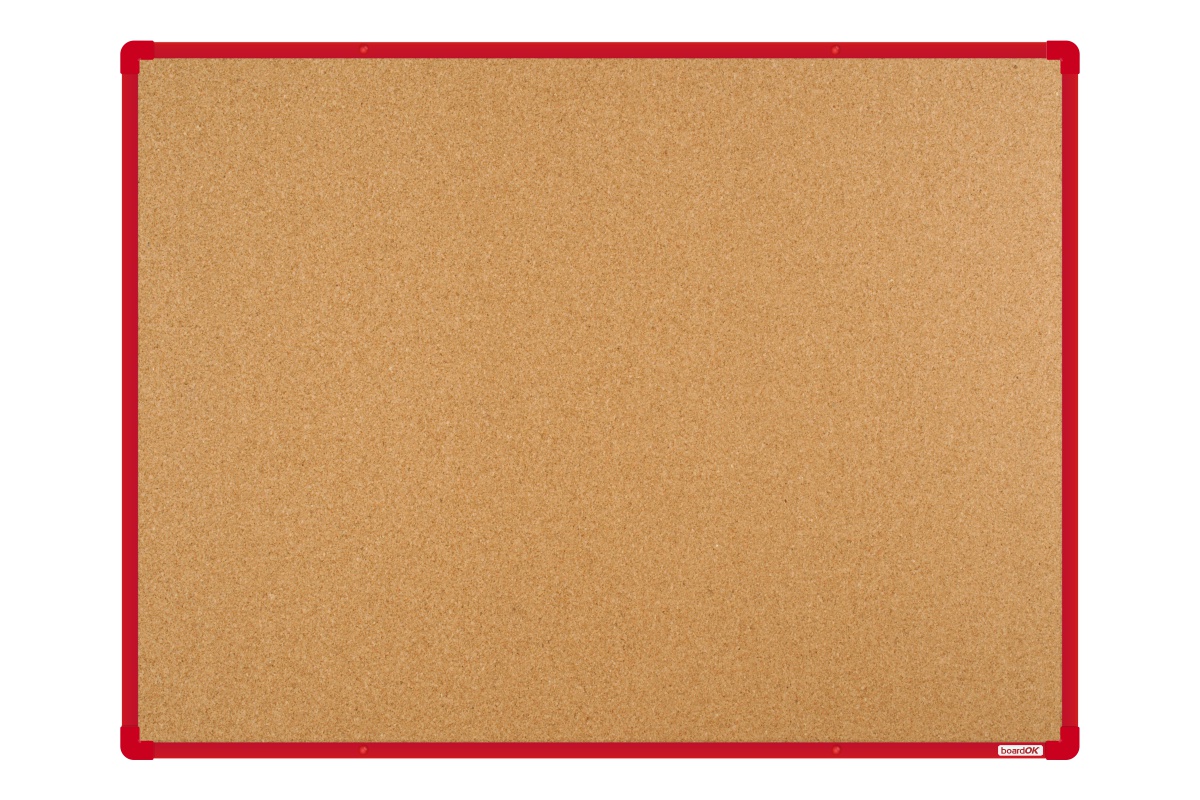 Korková nástěnka s červeným rámem Korková nástěnka na zeď boardOK 120x90. #1