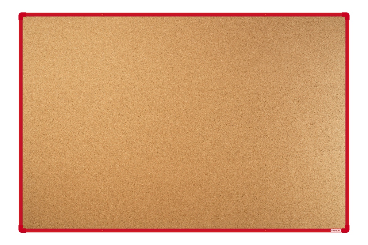 Korková nástěnka s červeným rámem Korková nástěnka na zeď boardOK 180x120. #1