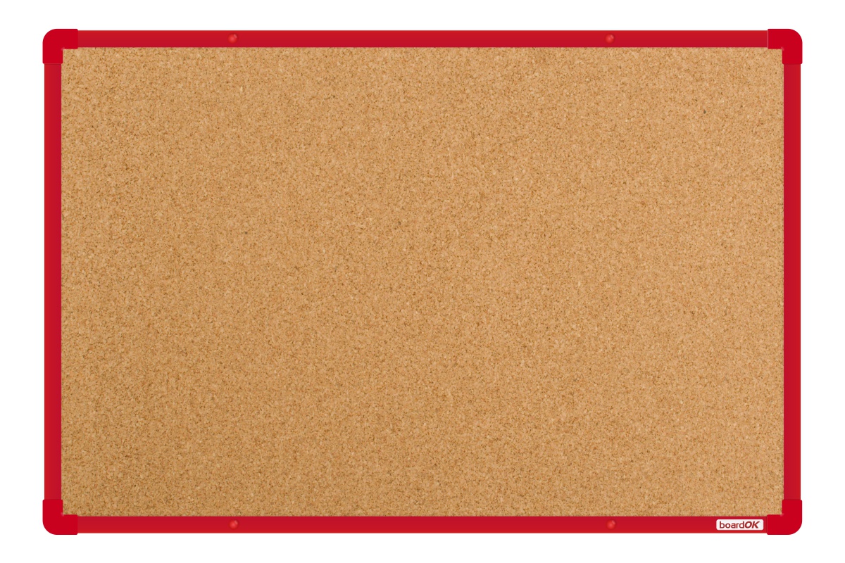 Korková nástěnka s červeným rámem Korková nástěnka na zeď boardOK 60x90. #1