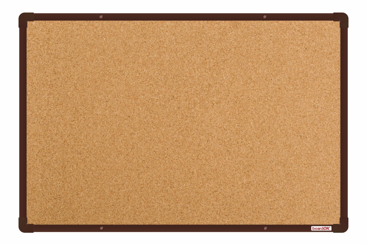 Korková nástěnka s hnědým rámem Korková nástěnka na zeď boardOK 60x90. #1