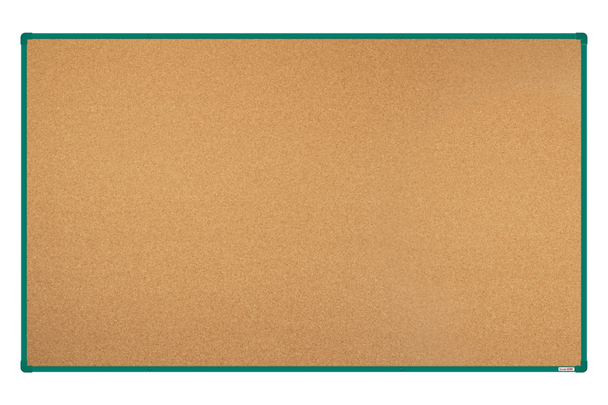 Korková nástěnka se zeleným rámem Korková nástěnka na zeď boardOK 200x120. #1